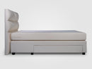 Boxspringbett Lounge mit Schubladenbettkasten Velourstoff